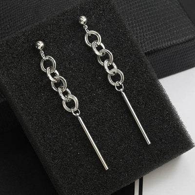 Korean Fashion Long Slope Geometric asymmetry