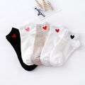 Short Socks Red Heart Cute College Fresh Female