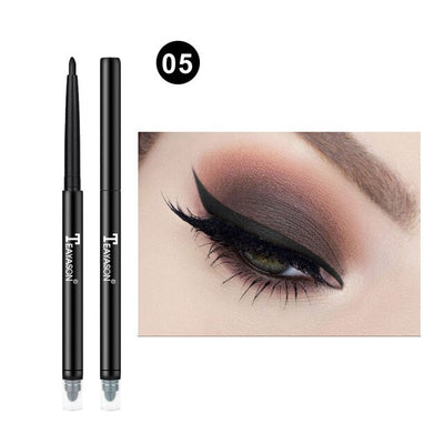 Dual ended eyeliner pencil with sponge glitter