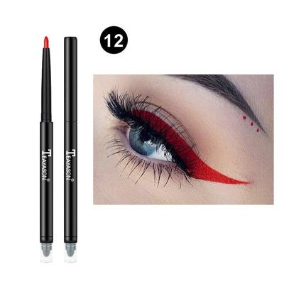 Dual ended eyeliner pencil with sponge glitter