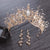 Crystal Gold Crown for Girls Wedding Hair