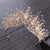 Crystal Gold Crown for Girls Wedding Hair