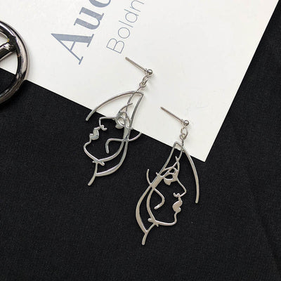 Punk Human Face Drop Earrings For Women