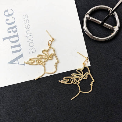 Punk Human Face Drop Earrings For Women