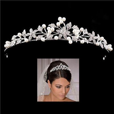 Gorgeous Silver Crystal Bridal Tiara Crown Bride