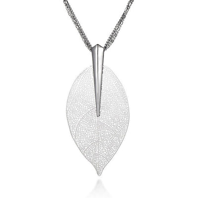 Pendants Sweater Chain Big Leaves Statement