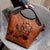 Handbag Rose Print Lady Leather Large Capacity