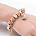 Luxury Crystal Heart Charm Bracelets&Bangles