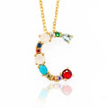 Multicolor fashion charm Gold 26 Alphabet pendant