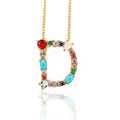 Multicolor fashion charm Gold 26 Alphabet pendant