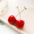 Acrylic red cherry earrings ladies temperament