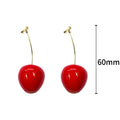 Acrylic red cherry earrings ladies temperament