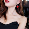 Acrylic red cherry earrings ladies temperament