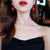 Acrylic red cherry earrings ladies temperament