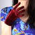 Gloves Short Wine Red Crimson Super Long