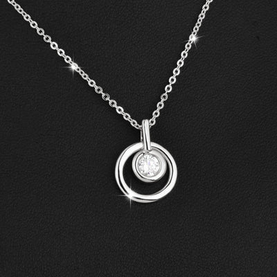 Classic Circle Round Pendant Necklace