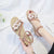 Shoes Sandals Elastic ankle strap Flat Sandalias