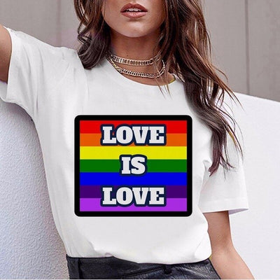 Love Is Love Top Tee Shirt For Women Gay Pride