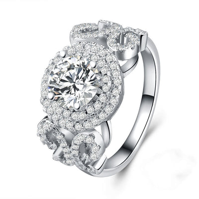 Big AAA Cubic Zirconia Engagement Rings
